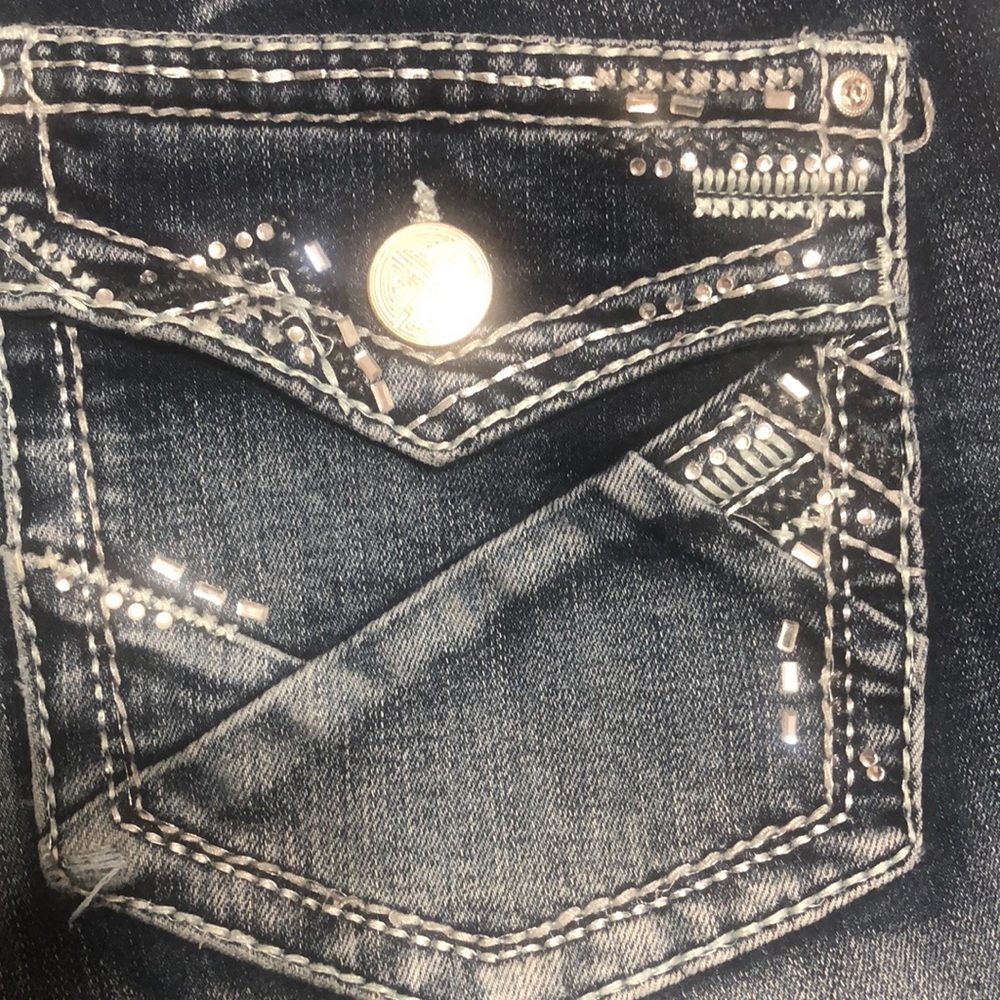 Daytrip Women's Boot Cut Jeans in Dark Wash Blue - Picture 3 of 6